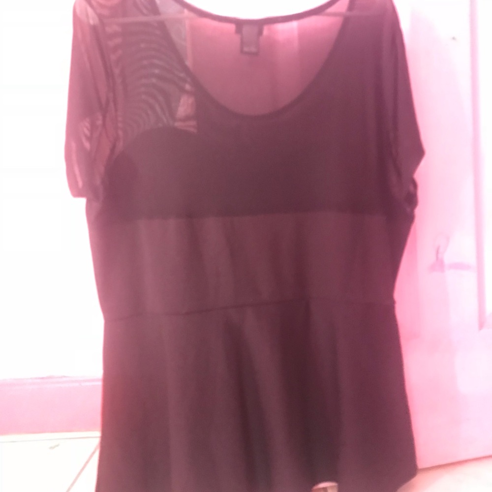 Torrid peplum top black